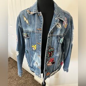Handmade Disney Distressed Denim Jacket